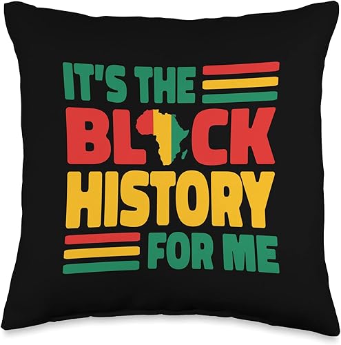 Melanin Black Pride Apparel For African American Proud Black History Month Throw Pillow, 16x16, Multicolor