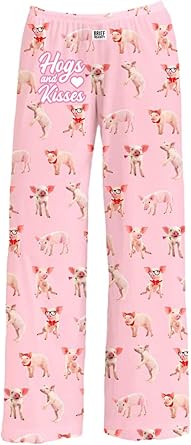 BRIEF INSANITY Lounge Pajamas for Women | Animal Cute Pig Print Bottoms - Soft, Comfy Loungewear Pants Piglet