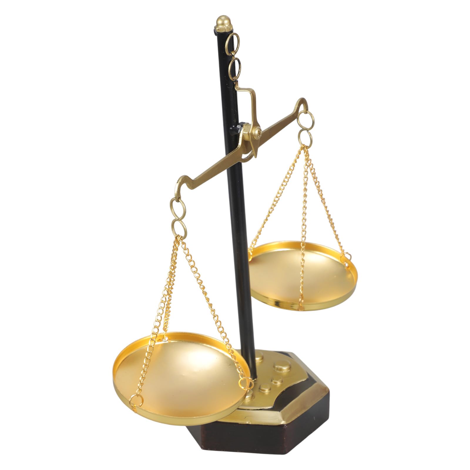 Kalttoy Classical Justice Scale Decorative Ornament Metal Weight Balancing Scale Sculpture for Lawyer Tabletop Display Justice Decoration