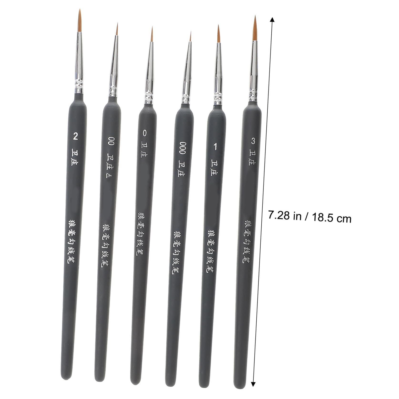 Homoyoyo Juego de 6 Pinceles para Acuarela de Pelo de Comadreja, Ligeros Plástico, Ideales para Estudiantes en Pintura Artística y Dibujo Detallado