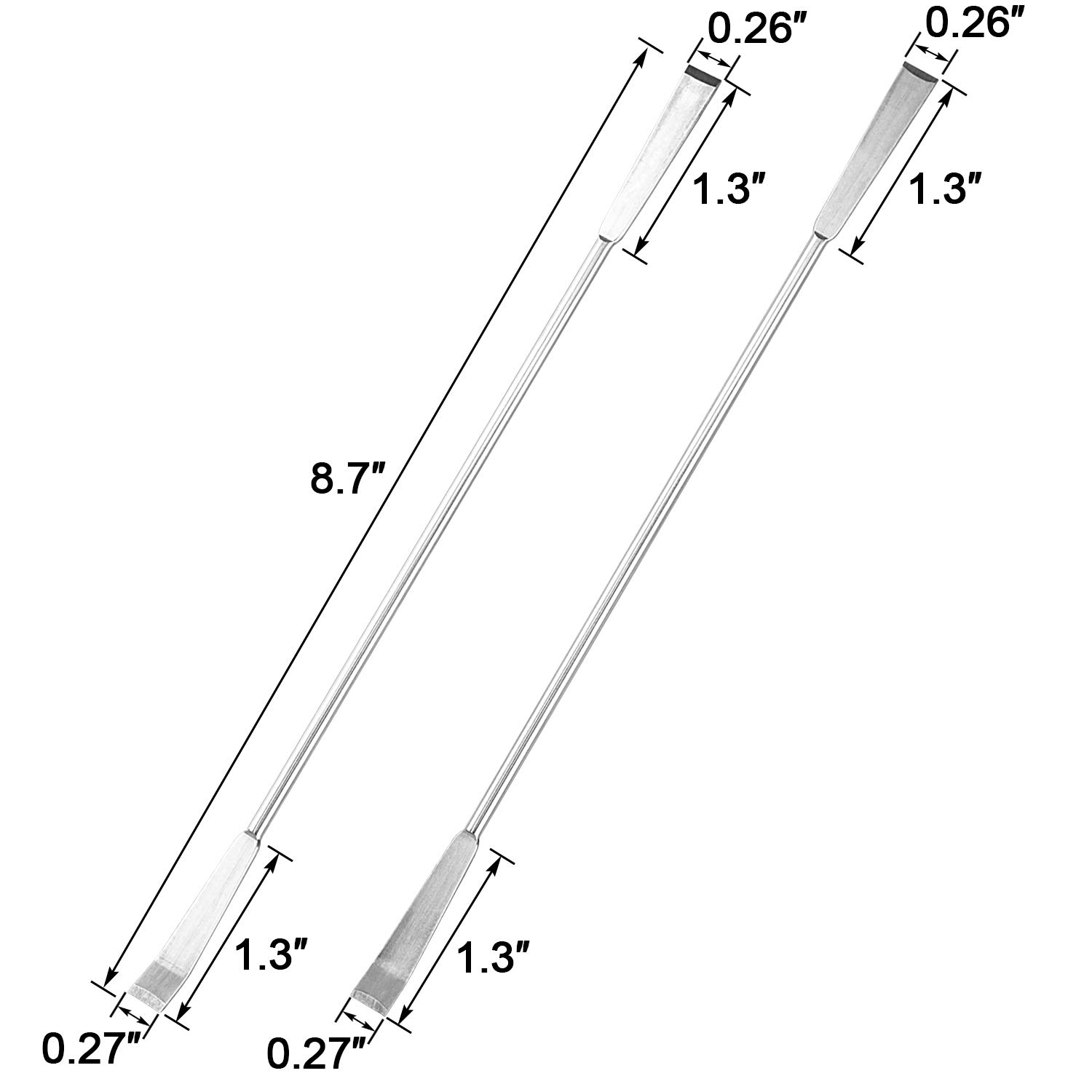 PAGOW 5 Pcs Micro Spatula, Scoop Spoons for Powders Gel Cap Filler, Micro Sampling Capsule Kits 304 Stainless Steel: Industrial & Scientific