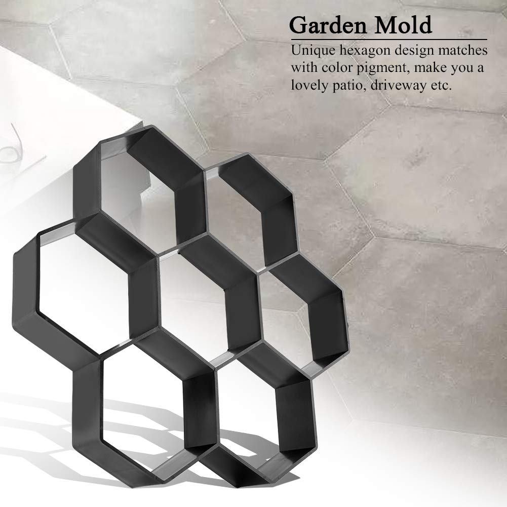 Garden DIY Concrete Stepping Decorative Stone Paving Pavement Lawnpaver Walk Diy Maker Pathmate Patio Reusable Cement Design Pattern Walkway Slabs Cement Brick Garden Decoration