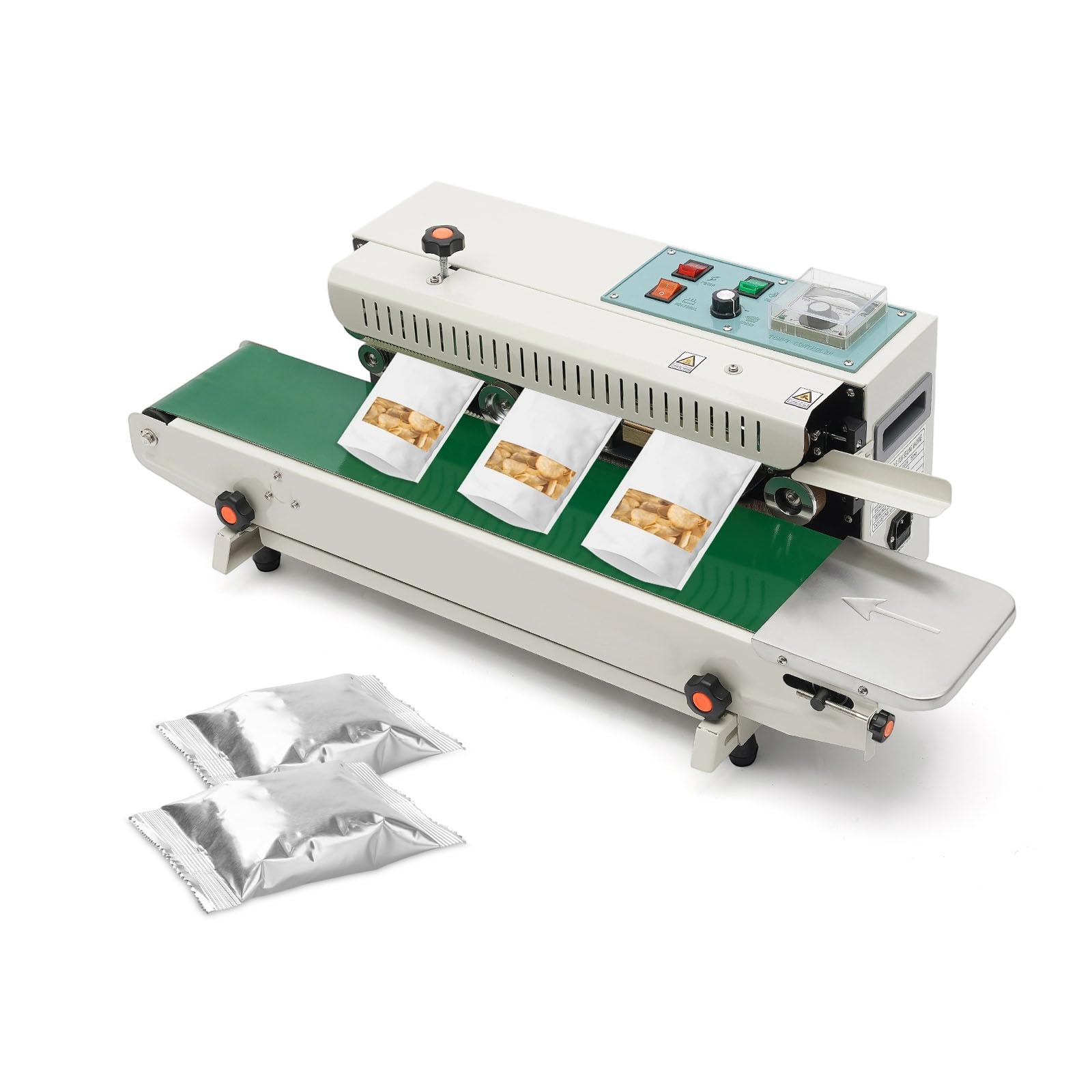 Kontinuierliche Versiegelungsmaschine YUNRUX Heißsiegelmaschine Automatische Siegelgerät Siegelbreite 12mm Versiegelungssystem Verpackungsmaschine Lebensmittel Siegelmaschine Versiegelungsgerät