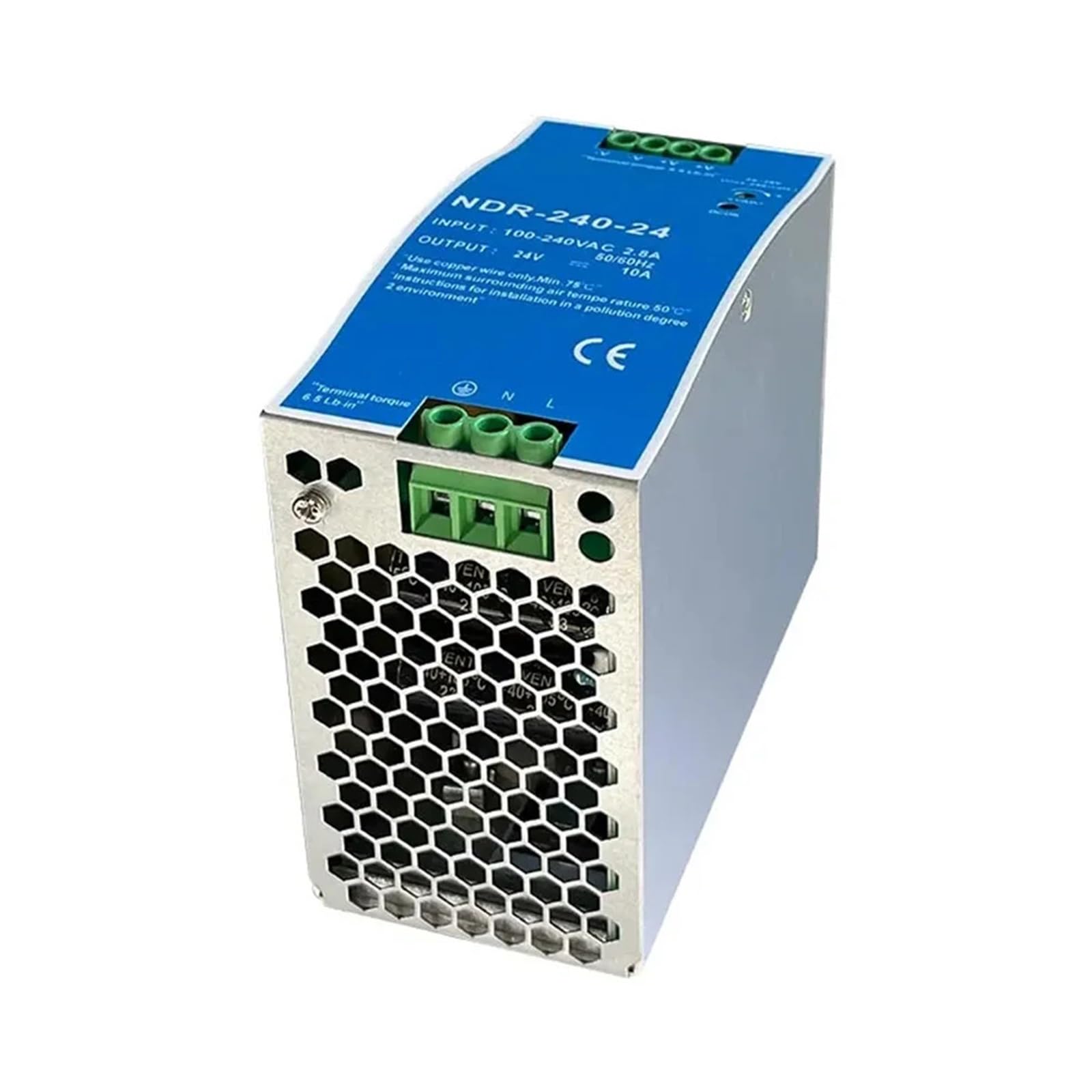 1 unidad de fuente de alimentación industrial mini AC/DC de 5 V, 12 V, 24 V, 48 V, MDR-20 W, 60 W, 100 W, con interruptor de salida única.(NDR-150W-24V 5.2A)