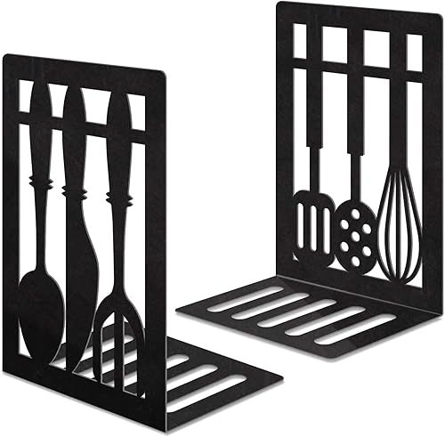 Sujetalibros de metal, sujetalibros decorativos pesados para estantes, sujetalibros decorativos para el hogar para libros pesados, soporte negro