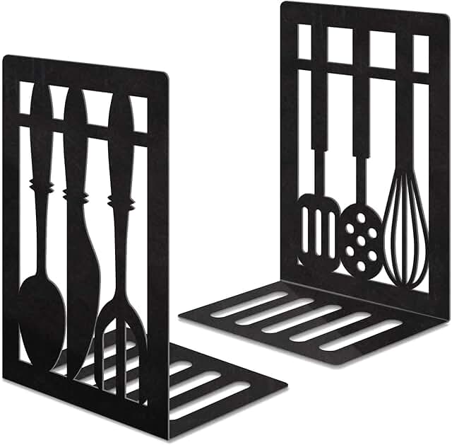 Book Ends,Metal Bookend,Bookend Decorative Heavy Book Ends for Shelves, ...