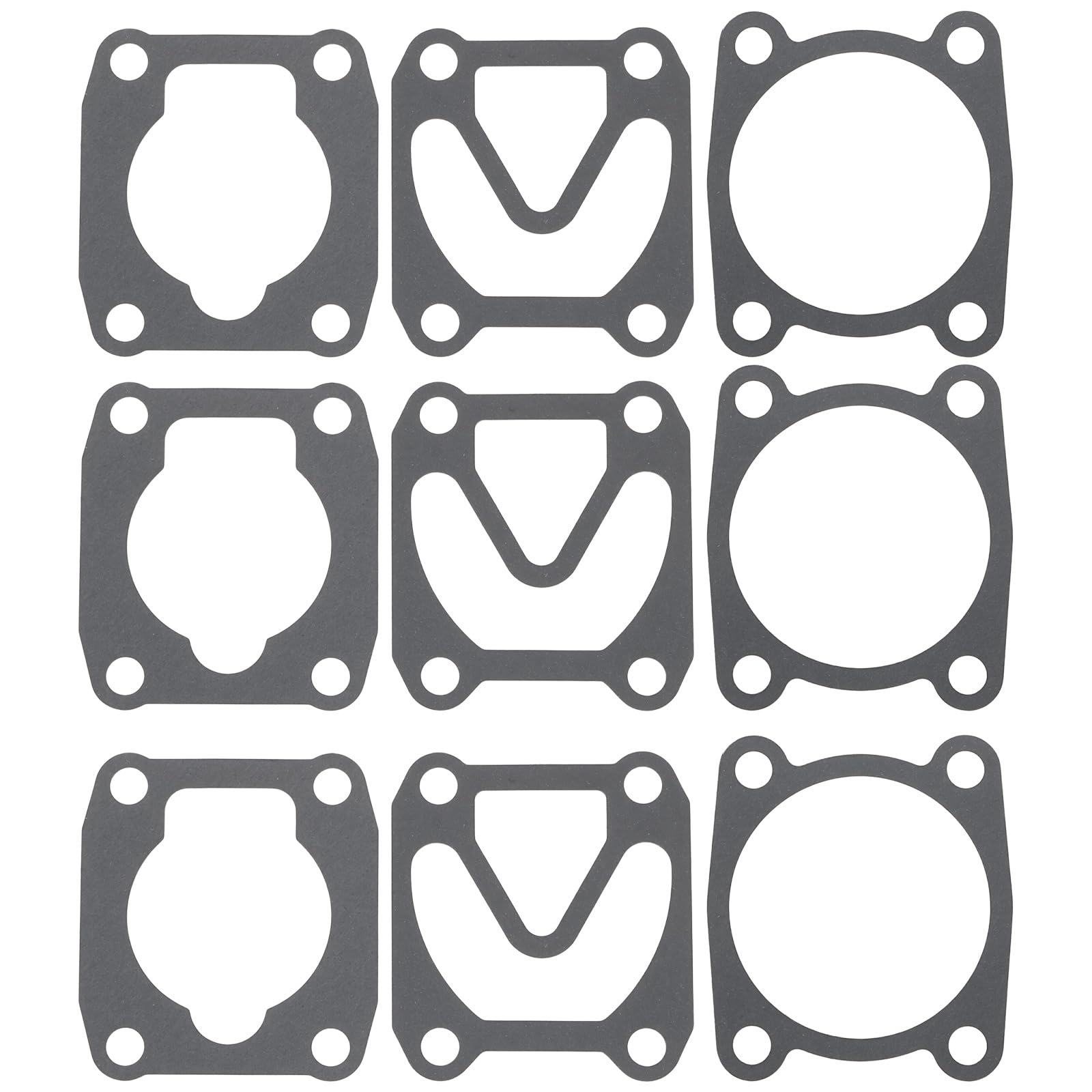 Briny River 3 Sets Air Compressor Valve Plate Gaskets Cylinder Head Base Washers for Air Compressor, Hole Spacing 48 * 62mm