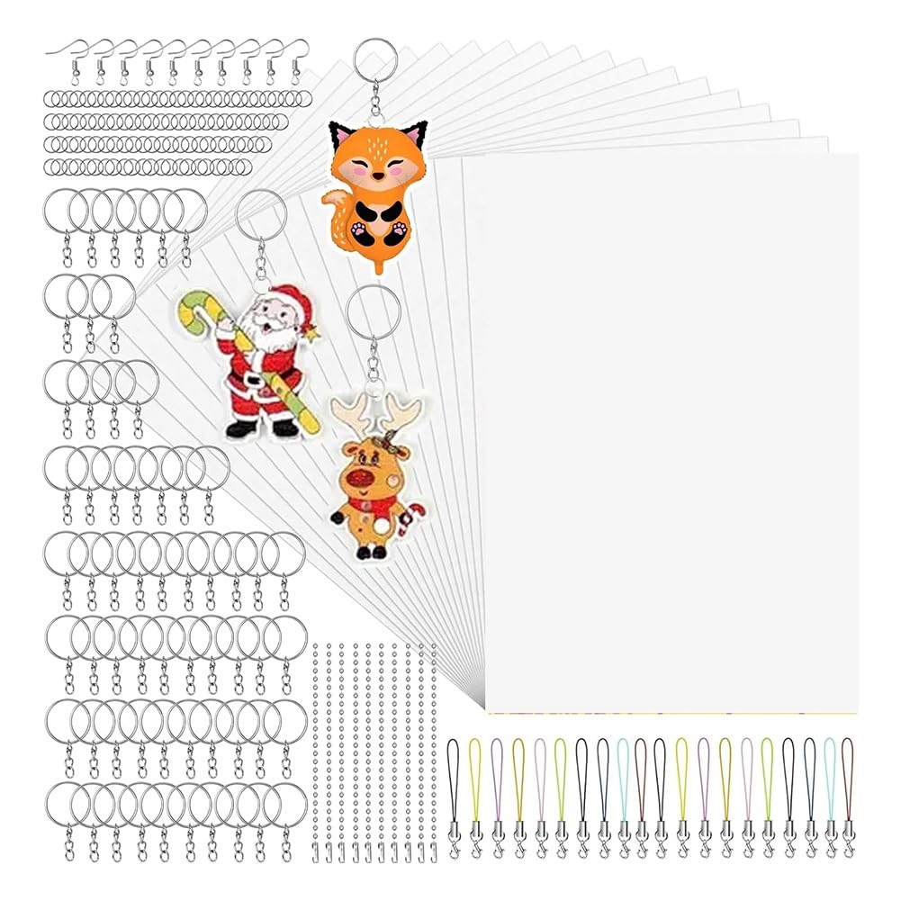 Kit de film rétractable ShrinkArt avec porte-clés et accessoires de création