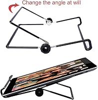 Vista 4 de MOACC Soporte para tableta, portátil plegable para tabletas multiángulo, antideslizante, ajustable, soporte de metal apto para tablet PC de 9 a 12.9