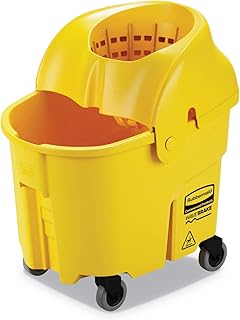 Rubbermaid Commercial WaveBrake Institutional Bucket/Strainer Combo, 8.75 gal, Yellow