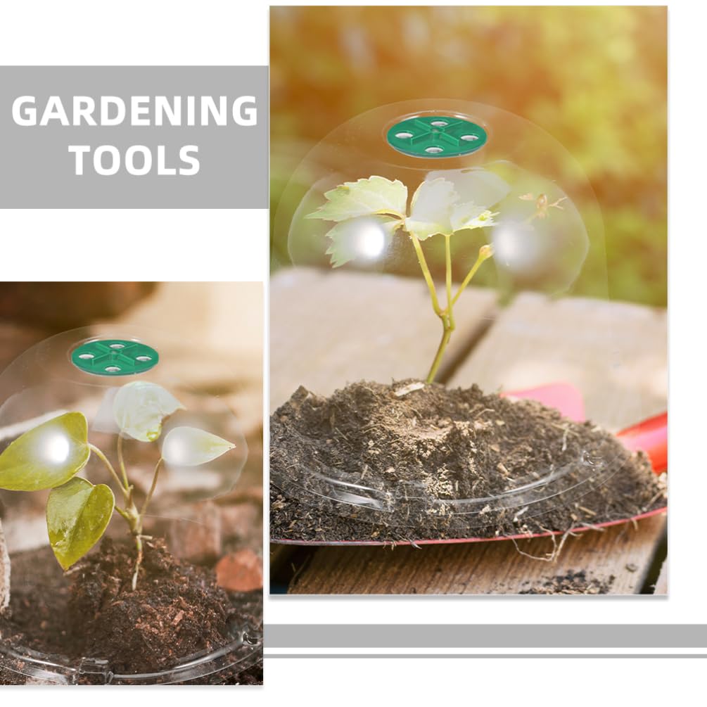 POPETPOP 3pièces Cloche De Jardin Plastique Transparent Dôme Pour Plantes Protection Humidité Gel Pour Et Pots De Jardin Extérieur