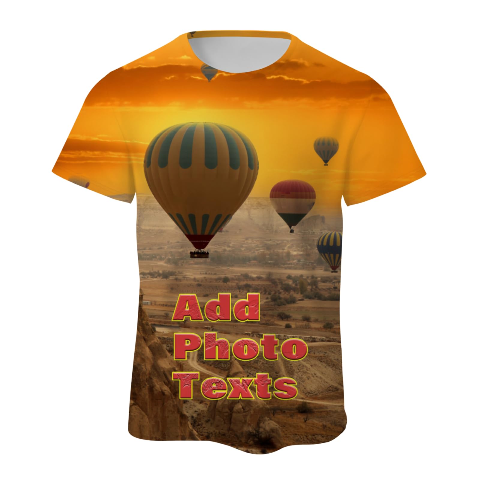 Custom T-Shirt Personlized Photo Text T-Shirt Design Your Own T-Shirt All Over Print Shirt for Men Women