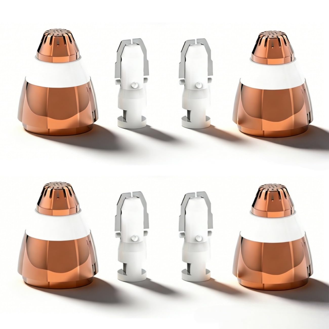 Eyebrow Hair Remover Replacement Heads with Painless Replacement Blades Compatible with Flawless Facial Eyebrow Hair Remover, Perfect for Beauty Enthusiasts Daily Use (Rose Gold, 4 Pack)