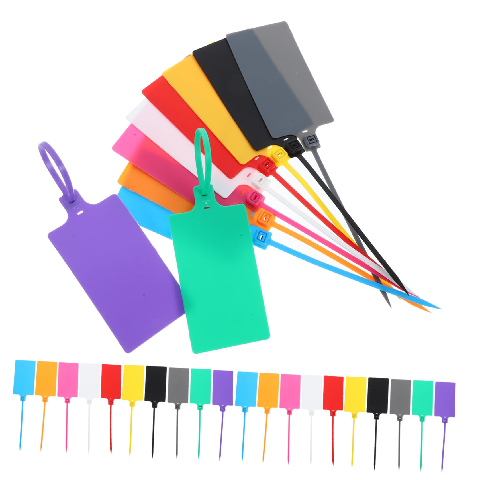 Hohopeti 100pcs Plastic Logistics Tags Labels Hanger Tags Key Label Large Mailing