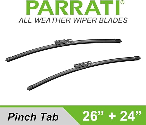 Miniatura 2 de PARRATI - Limpiaparabrisas de repuesto de alta calidad y desempeño de 26 y 24 pulgadas, para todas las estaciones, para Toyota Sequoia 2008-2020