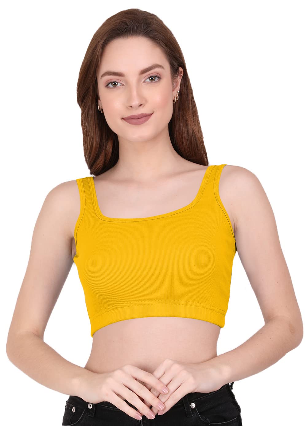 THE BLAZZE 1044 Sexy Women's Tank Crop Tops Bustier Bra Vest Crop Top Bralette Blouse Top for Women-image-30