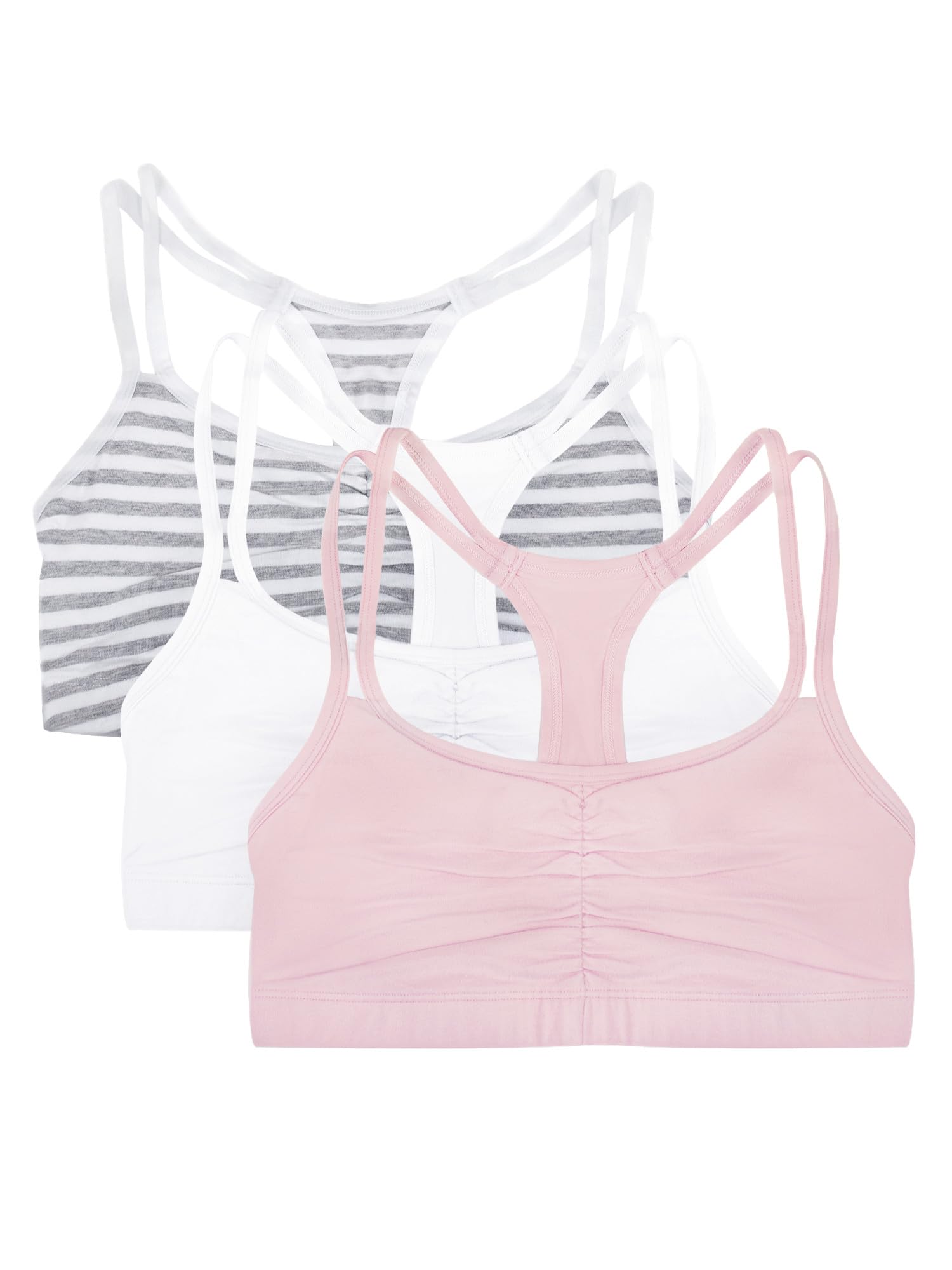 Fruit of the Loom - Sports Bra - Spaghetti Strap Cotton Pullover Sports Bra Womens