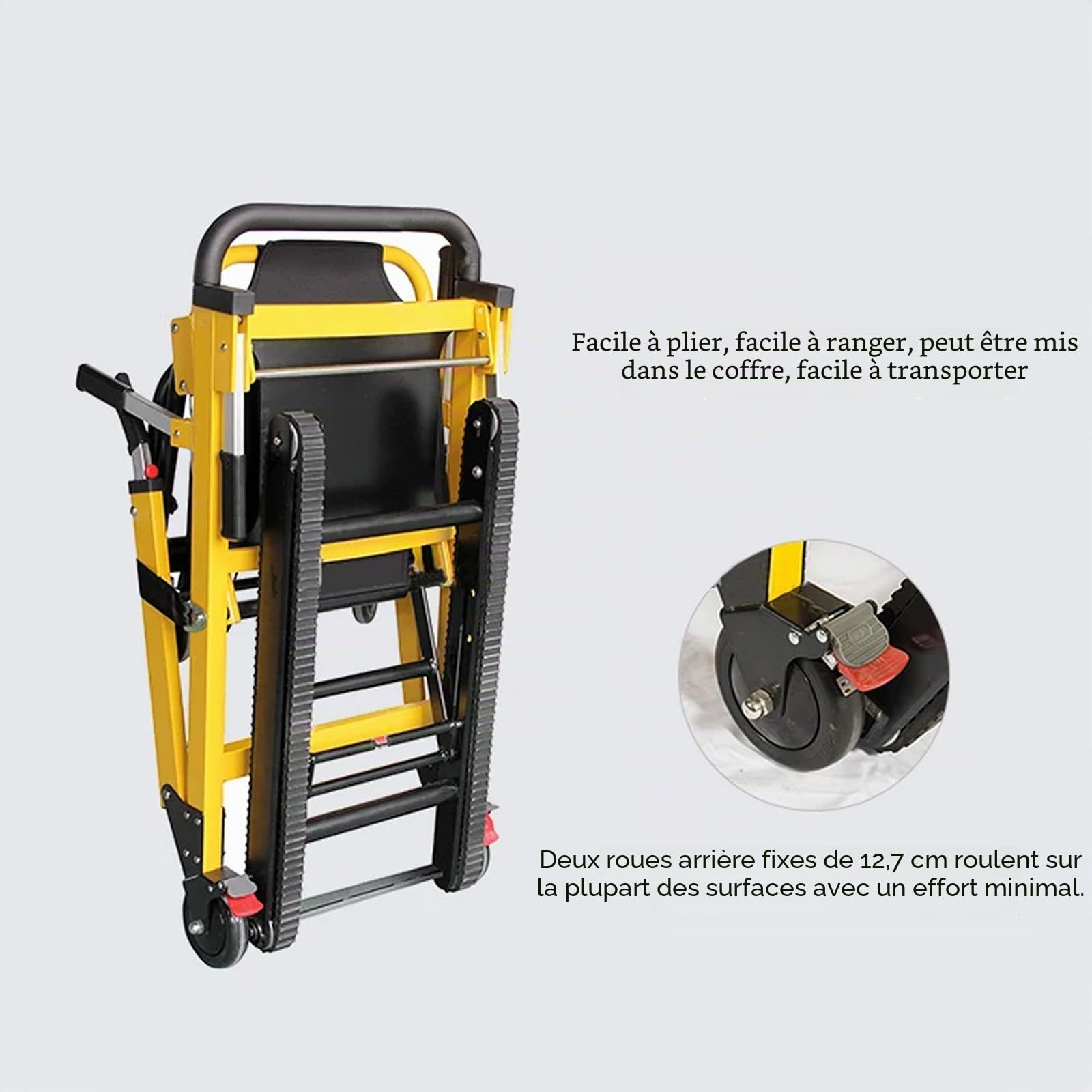 Monte escalier Electrique, Fauteuil Roulant Pliable pour Monter Les escaliers, châssis de Levage Intelligent, Peut Monter et descendre Les escaliers, Personnes âgées handicapées