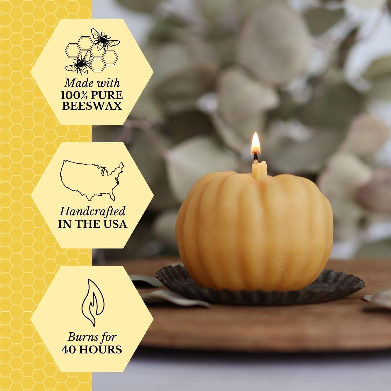 Beeswax Pumpkin Candle
