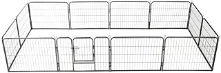 FAMIROSA Dog Playpen 12 Panels Steel 31.5x23.6 Black