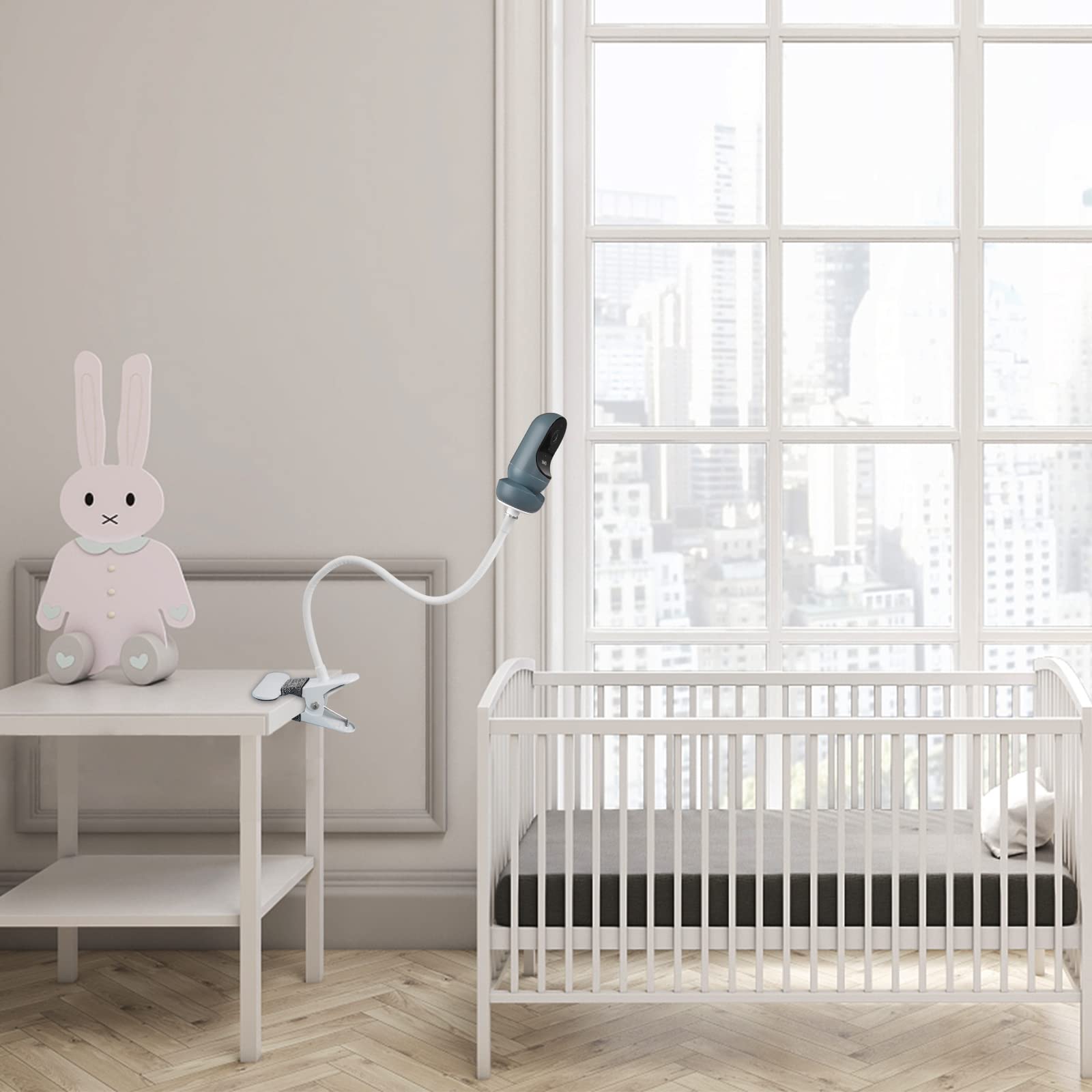 TIUIHU Baby Monitor Holder Suitable for Owlet Cam/Owlet Cam 2 baby monitor (Clip Mount), white - Image 2