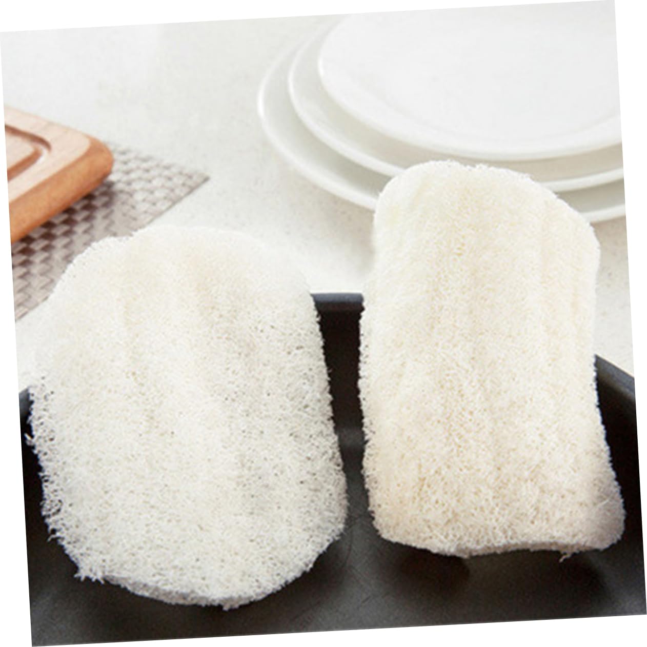 TOVINANNA Loofah Brush Oil Round Loofah Pad Kitchen Washing Pot Cleaning Brush Scrubbing Sponge for Dishes