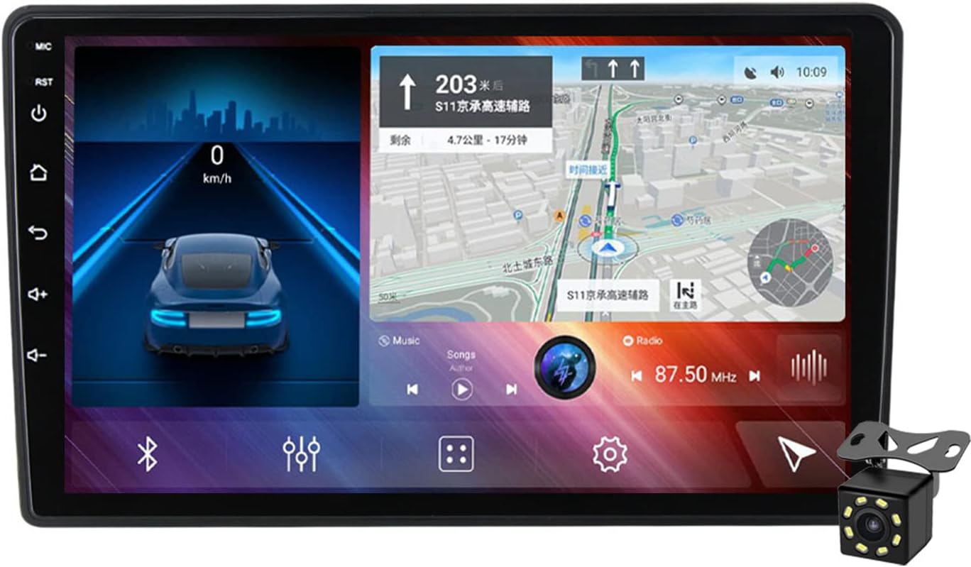 Charmstep Android 11 Radio Coche para VW Touareg 2003-2010, 9 Pulgadas Pantalla Autoradio Bluetooth Soporte Carplay/Android Auto/GPS/WiFi/RDS/Control del Volante/Dab+Canbus