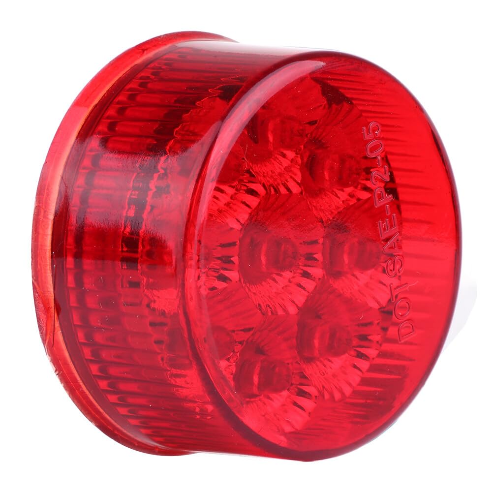 ECCPP LED Clearance Side Marker Light grommets mount w/Reflex Red Len