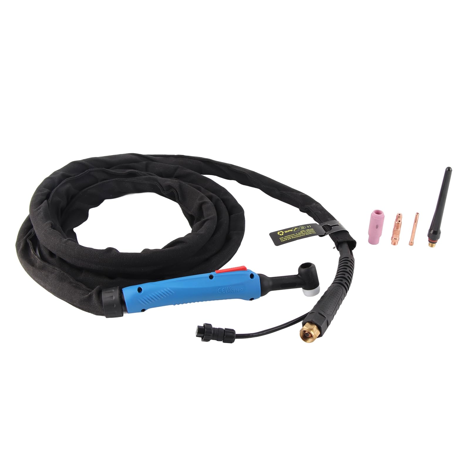 Torche de Soudage TIG, Câble Flexible WP-26 4 Mètres, Résistance à Haute Température, Conception Ergonomique, Installation Facile pour Divers Métaux