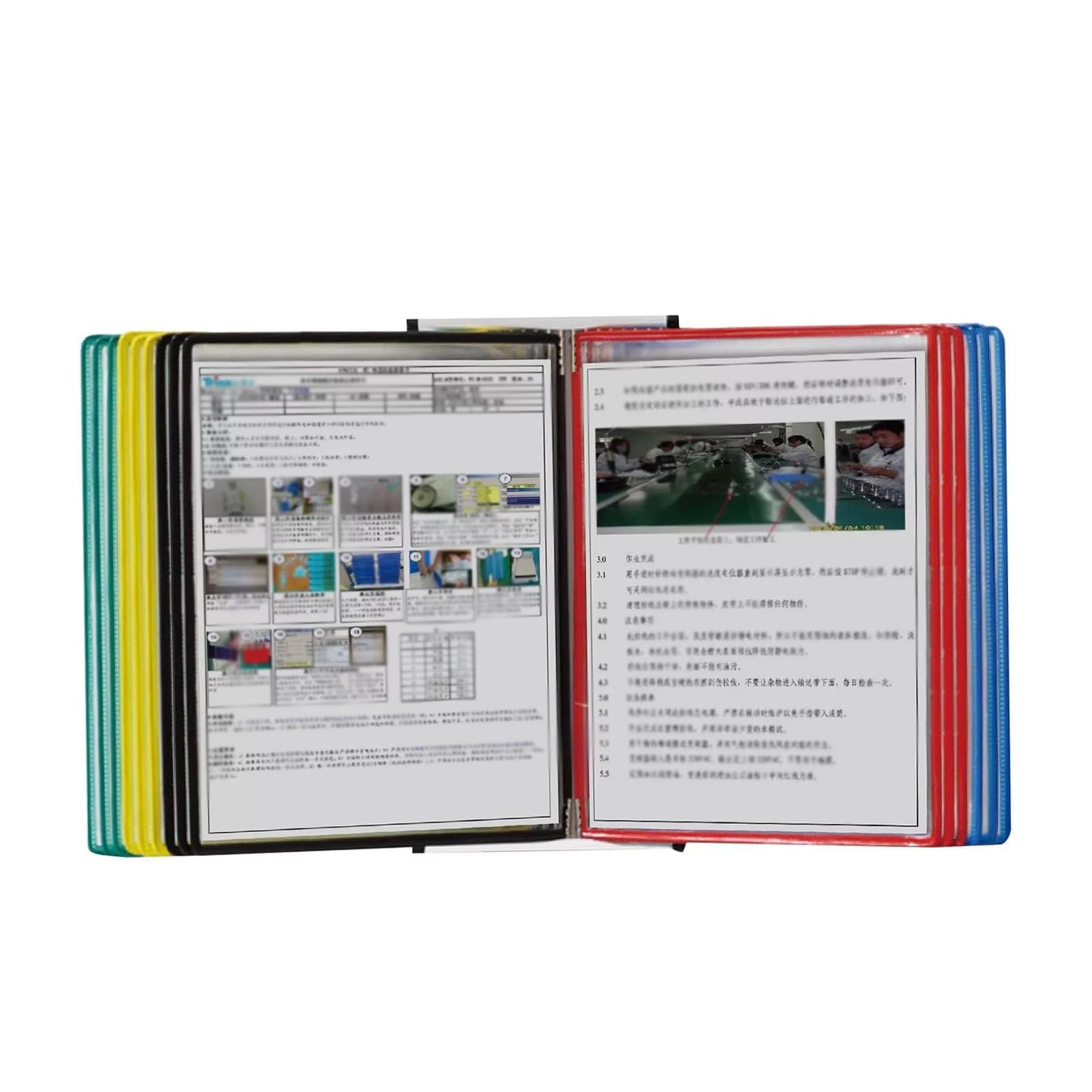 Schreibtisch- und Wand-Präsentationsmappe, 20 Sichttaschen, Briefgröße, langlebig, einfach zu installieren, für Heimbüro