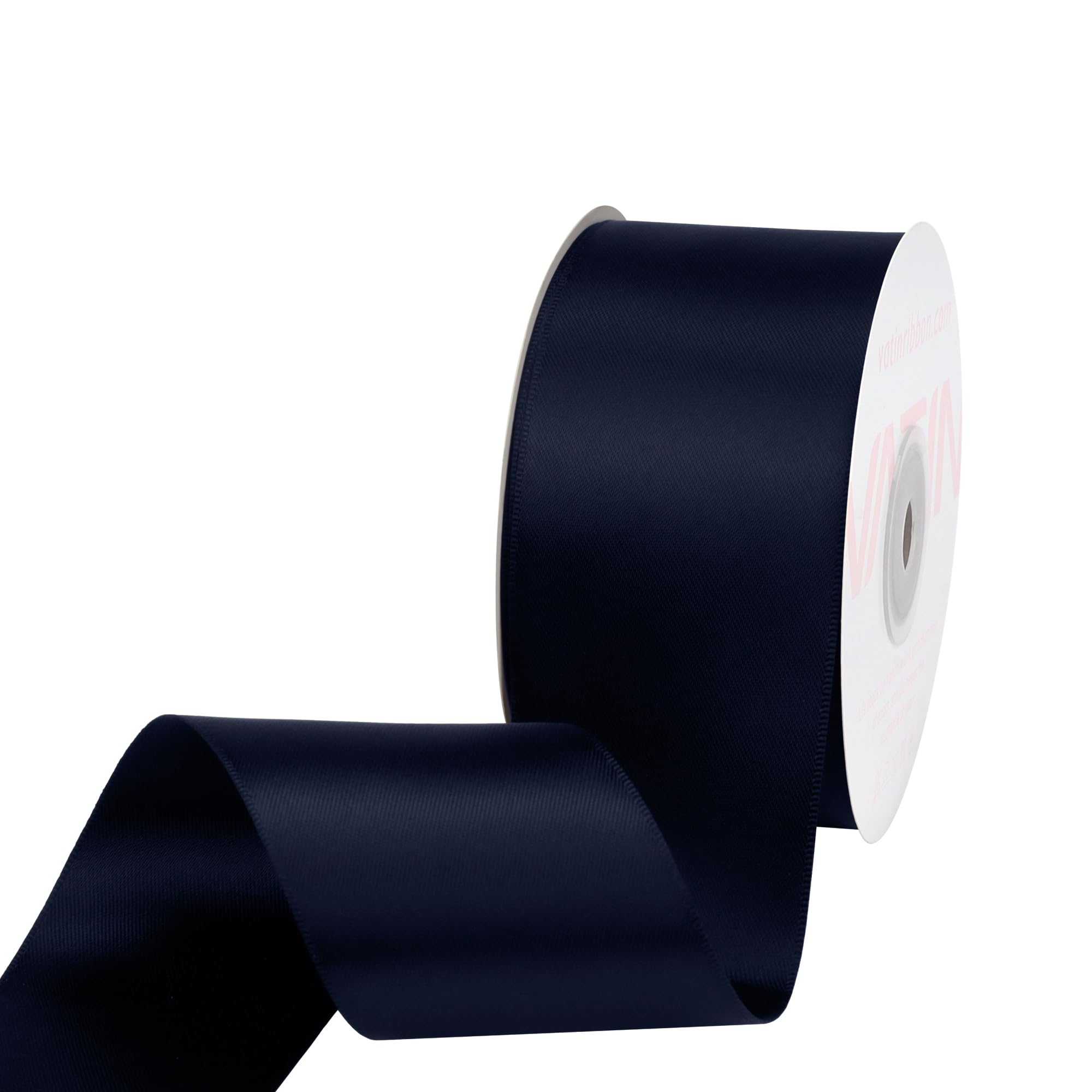 VATIN 100mm Wide Double Faced Polyester Deep Navy Blue Satin Ribbon- 4.5 Metre/Spool, Perfect for Chair Sash, Making Bow, Sewing and Wedding Bouquet — view 24