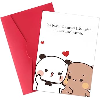 Bubu & Dudu Romantic Greeting Cards Gifts for Couples Girlfriends