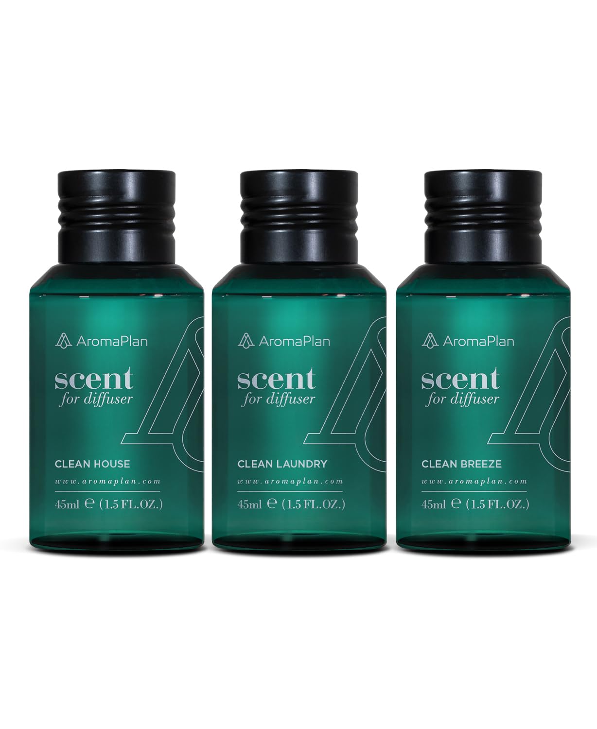 AROMAPLANThe 3 Bestsellers Clean Collection: Clean House, Clean Laundry and Clean Breeze -Gift Set-Luxury Aroma & Hotel Fragrance Diffuser Oil-USA Made (3 Pack/ 1.7 fl.oz (50 ml) / Bottle