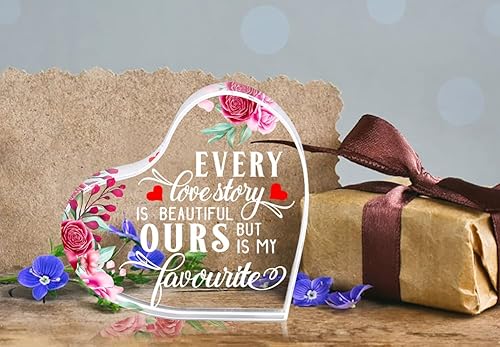 Miniatura 4 de PETCEE Regalos para el Día de la Madre de parte de hija, hijo, Every Love Story is Beautiful Day Keepsake Gifts for Wife from Husband Anniversary