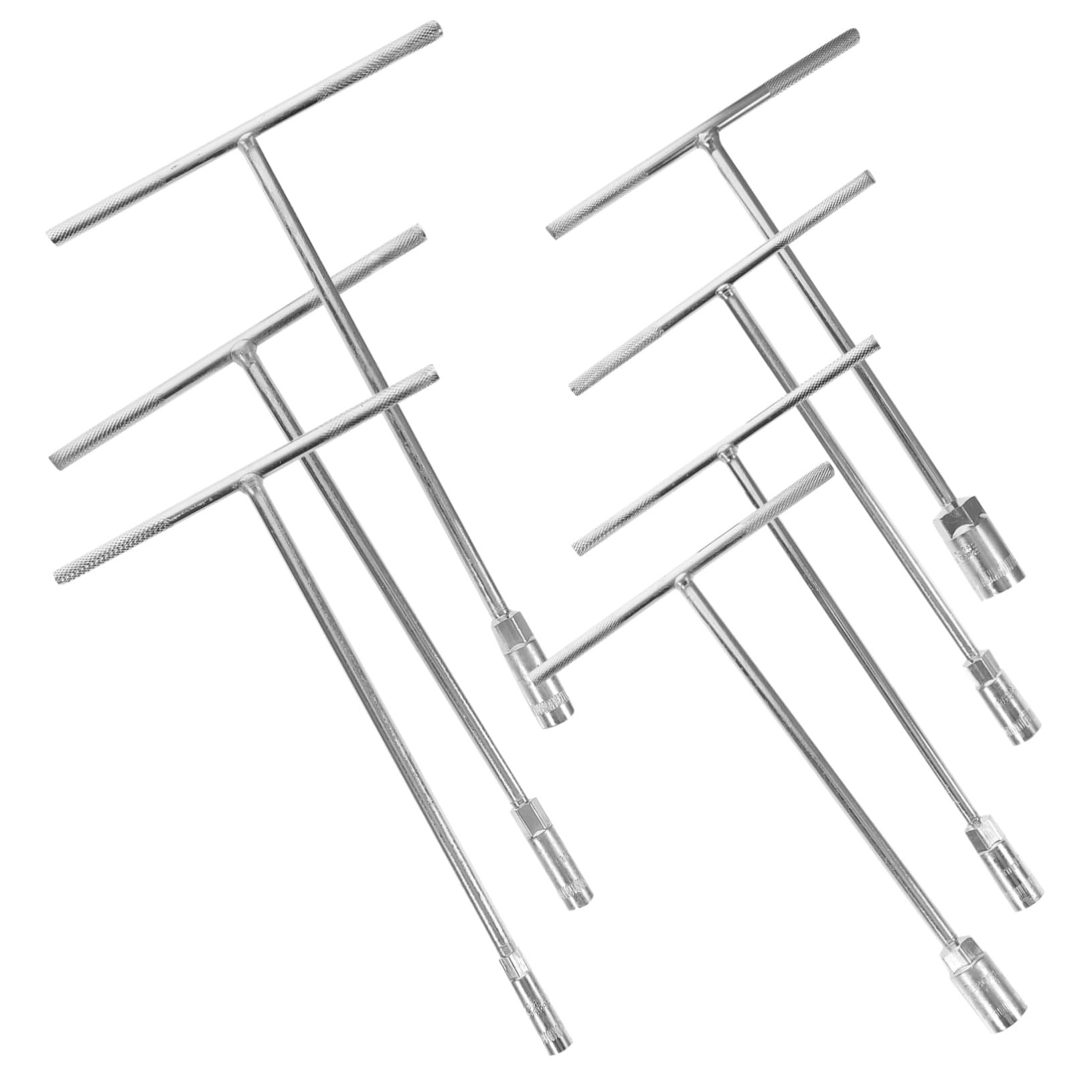 Angoily Jeu de Clés Douille T 7pcs en Acier Chrome-vanadium, Pratiques et Antirouille, pour Réparation et Outils Moto Professionnels, Tailles 8mm à 19mm