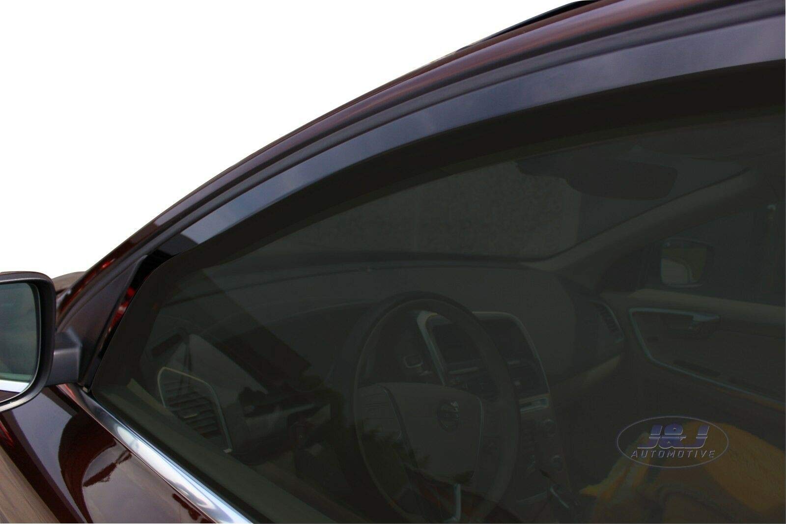 J&J AUTOMOTIVE Windabweiser passend für Volvo XC-60 2009-2016 4tlg, Heko Regenabweiser Vorne Hinten Getönt Dunkel Passform