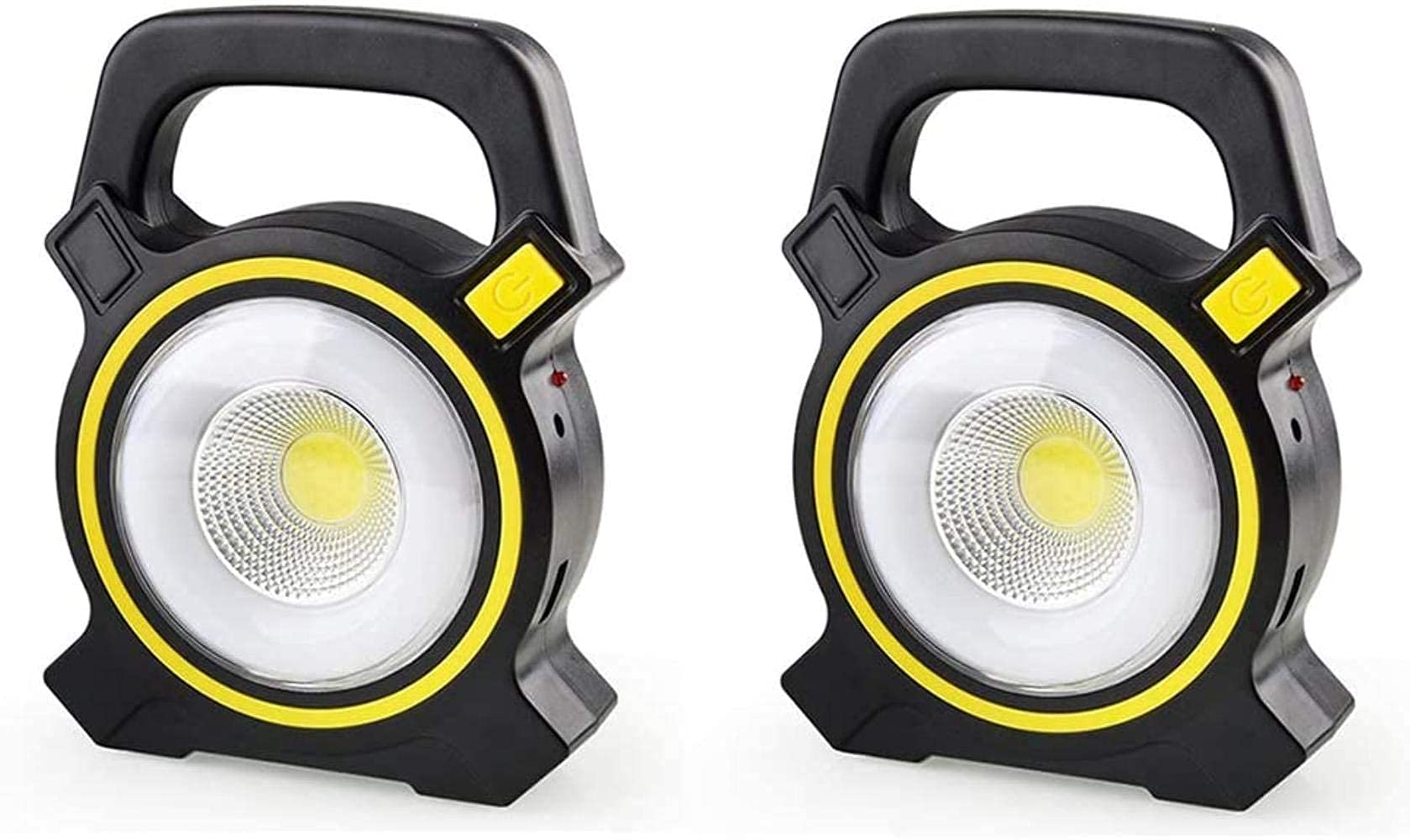 Luce da lavoro a LED ricaricabile da 30 W, proiettore portatile con 2 modalità dimmerabili, impermeabile IP65, luce esterna per campeggio, pesca, viaggi in auto, ricaricabile a energia solare