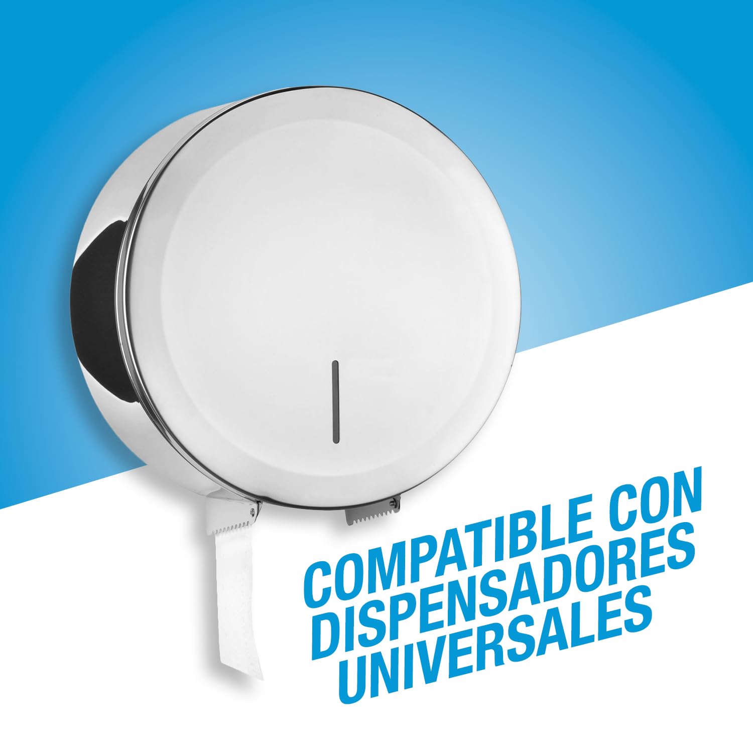 Papel Higiénico Industrial 2 Capas 100% Celulosa 18 Rollos 330 gr Compatible con Dispensadores