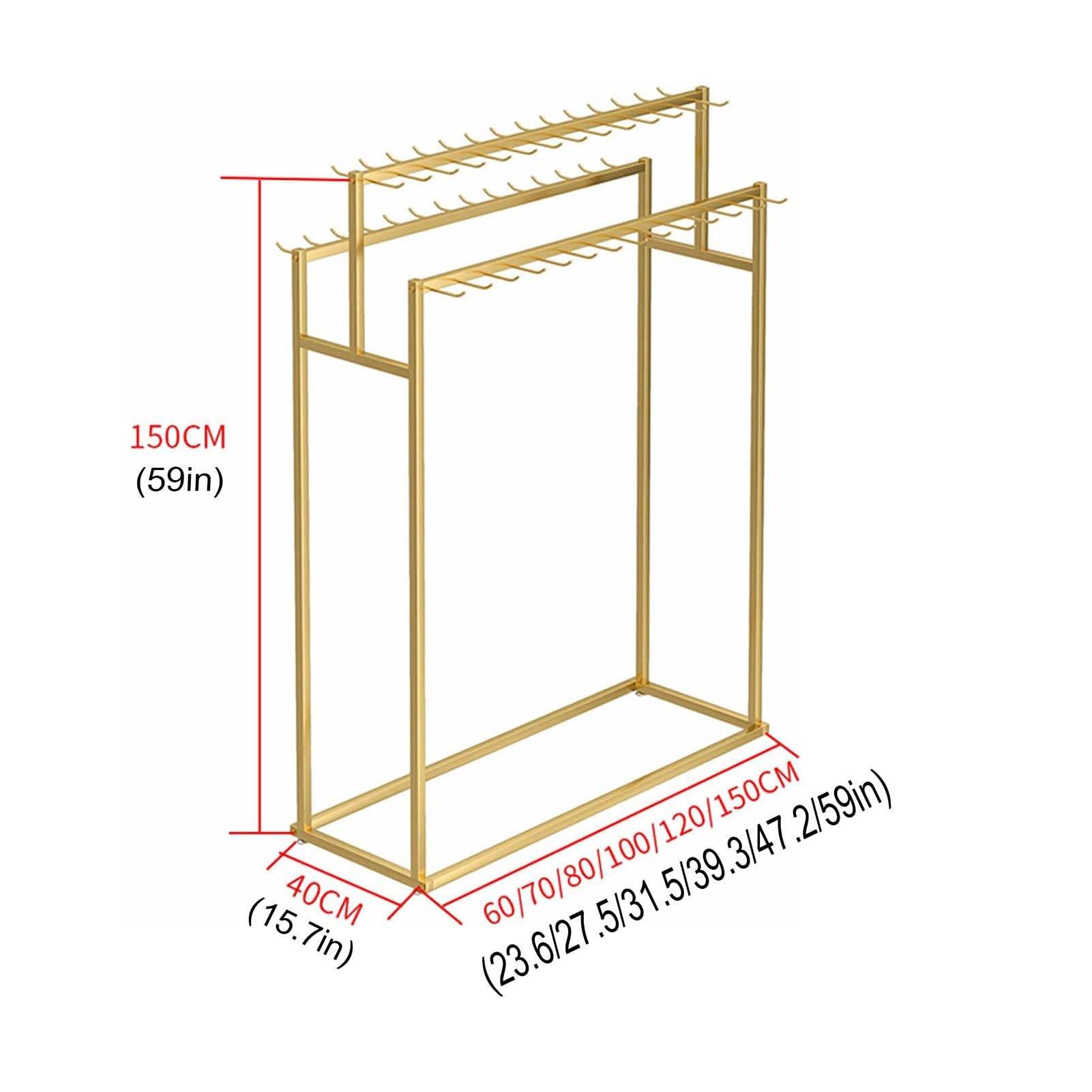 Goldener Handelsgeschäft, Gürtelaufhänger und Schrank, Präsentationsständer, Krawatten, Schals, Geldbörsen, Regal, Bekleidungszentrum/Einzelhandel, 60 x 40 x 150 cm