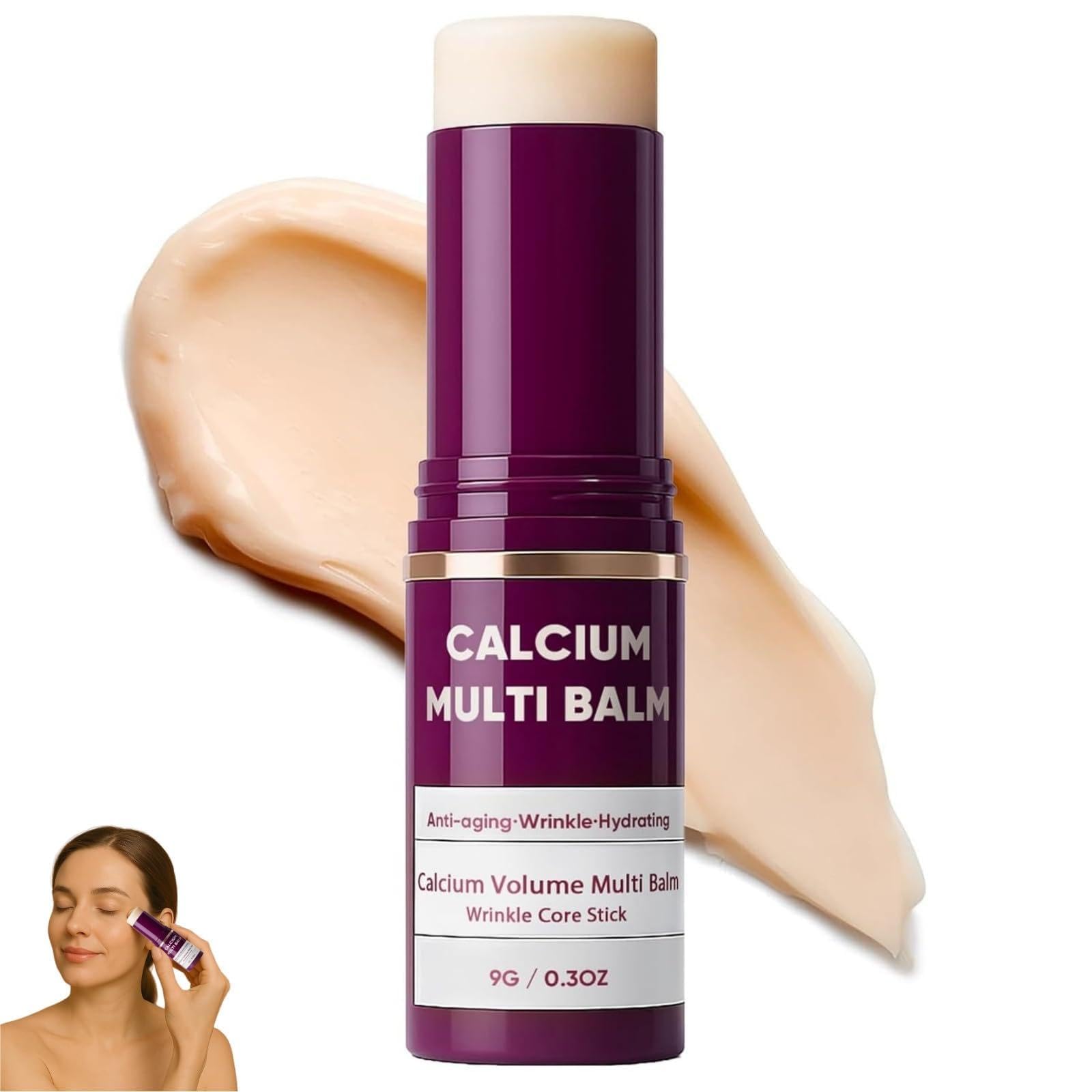 Naila Calcio Bioattivo Stick/Stick Anti-Età Al Calcio & Collagene, Anti-Caduci, Anti Rughe, Ideale per Gli Occhi, Il Viso, Il Collo (1PCS)