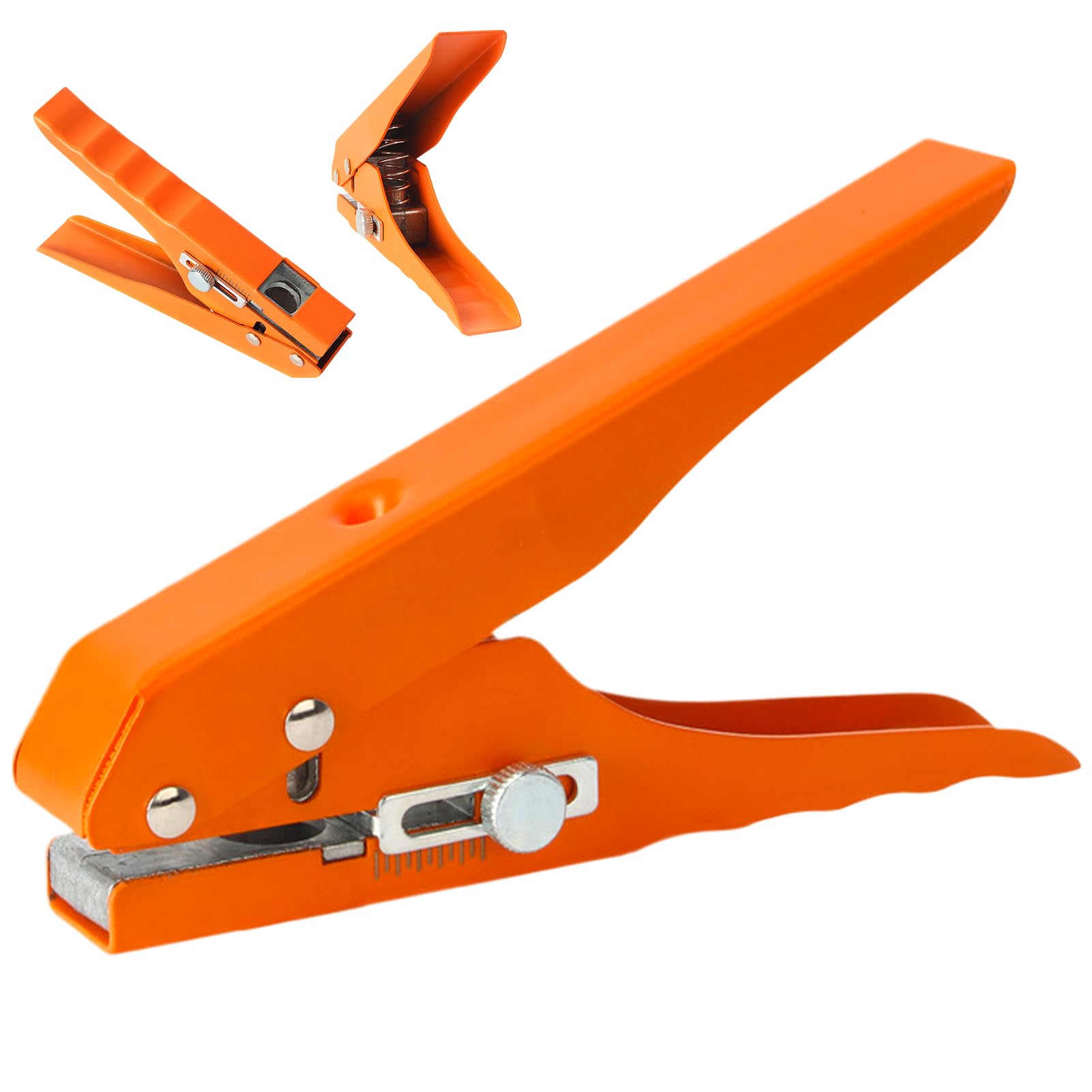 Perforateur Monotrou, Perforateur Ajustable Avec Couvercle À Vis De 8mm, Outils Manuels de Menuiserie avec Capot de Protection à Vis pour PVC, Cuir, Papier Craft, Cartes, Bois et Film