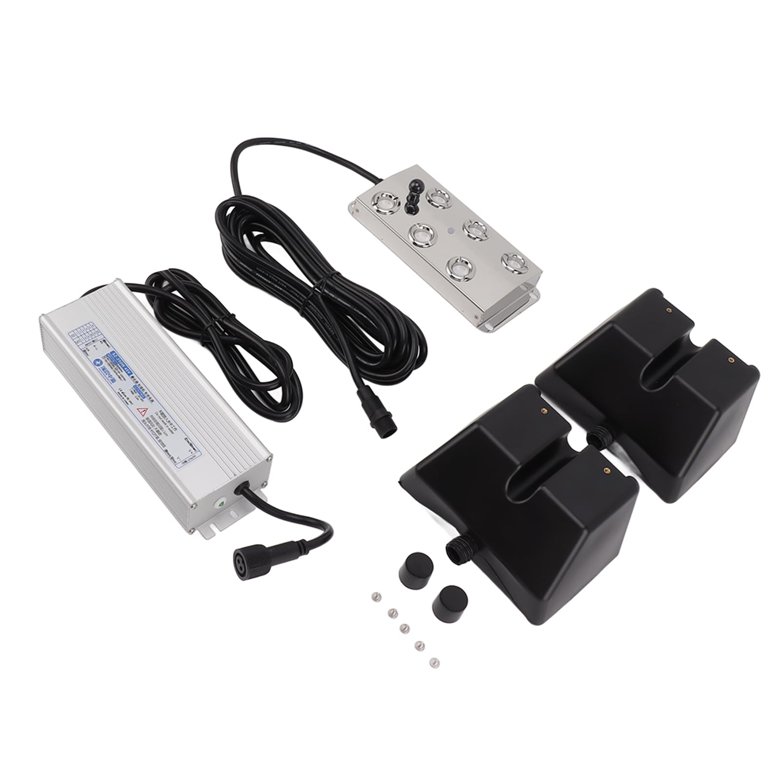 Cryfokt Nebulizador de 6 Cabezales, Humidificador Ultrasónico de Acero Inoxidable, Atomizador de Niebla con Transformador con Falla de Energía Automática, Máquina de Niebla (Enchufe