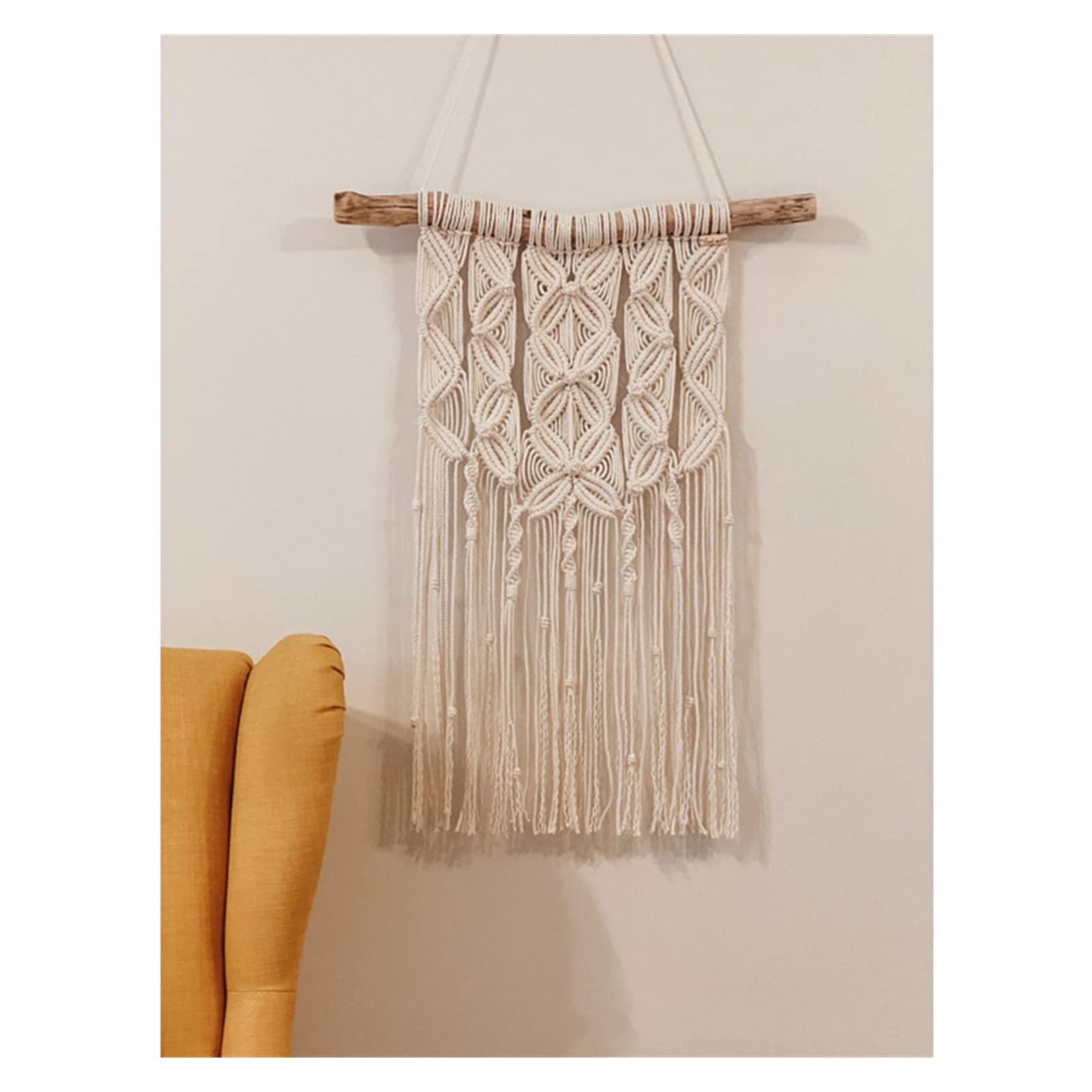 Tapestry Macrame Wall Hanging Woven Tapestry Handmade Bohemian Art(B)