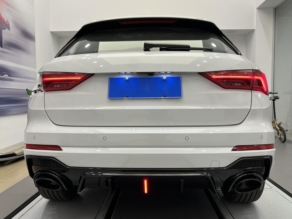 Dyfuzor Tylnego Zderzaka Spoiler Z Końcówkami Rury Wydechowej Dla Q3 Sport 2021 2022 Tylny Rozdzielacz Samochodu Dyfuzor Usta Osłona Deflektora samochodowy zderzak Splitter dyfuzor