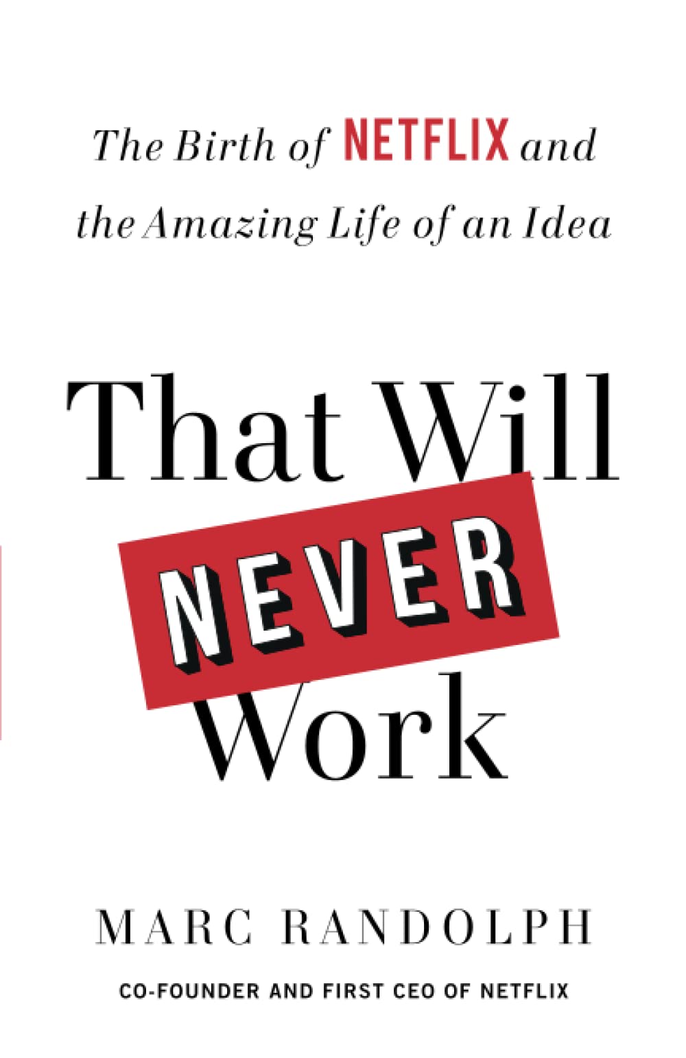 That Will Never Work: The Birth of Netflix and the Amazing Life by Marc Randolph