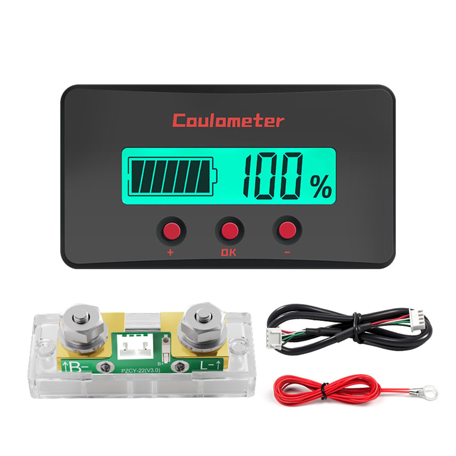 Shntig 0.5M Coulomb Meter For 8 To 120V With Copper & Iron Construction Coulomb Counter Voltage Meter Ideal For Electrical Testing Industrial Current Transducer