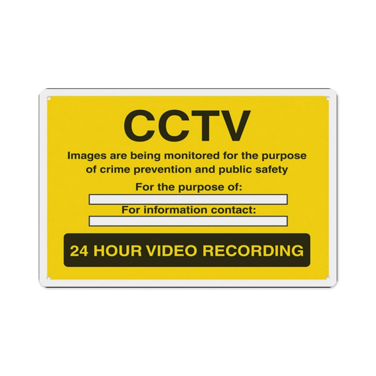 peiyeety Cctv Images Are Being Monitored Aluminum Tin Warning Signs For Home Outdoor Garden 8X12 Inches