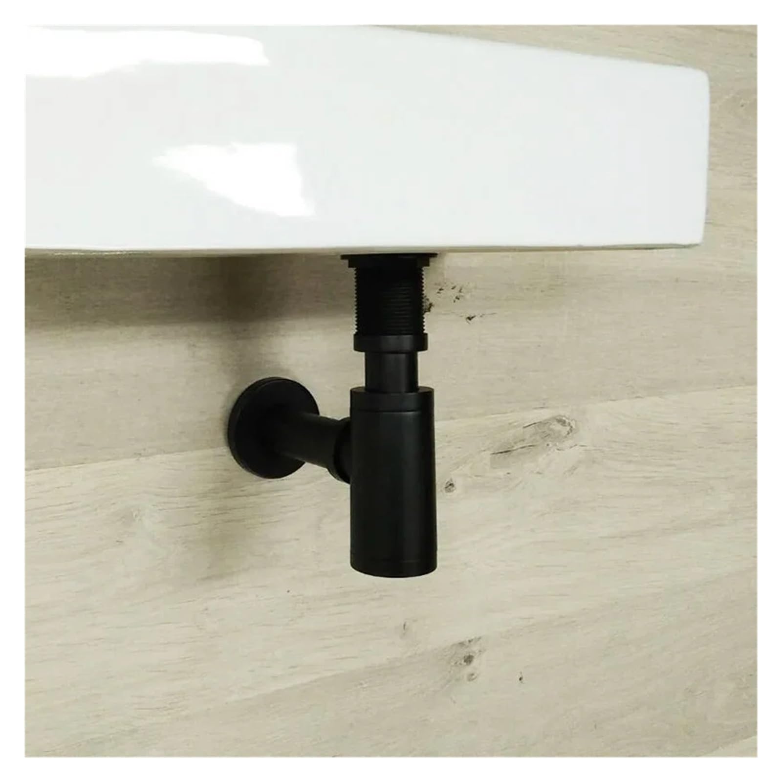 Lavabo sifónico Bathroom Pop-up Basin Waste Drain Wall Connection P-Traps Pipe Quality Brass(Chrome)