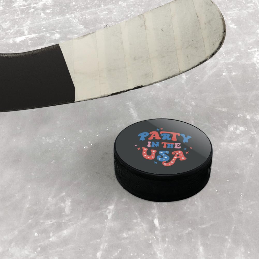 GRAPHICS & MORE Party in the USA Ice Hockey Puck