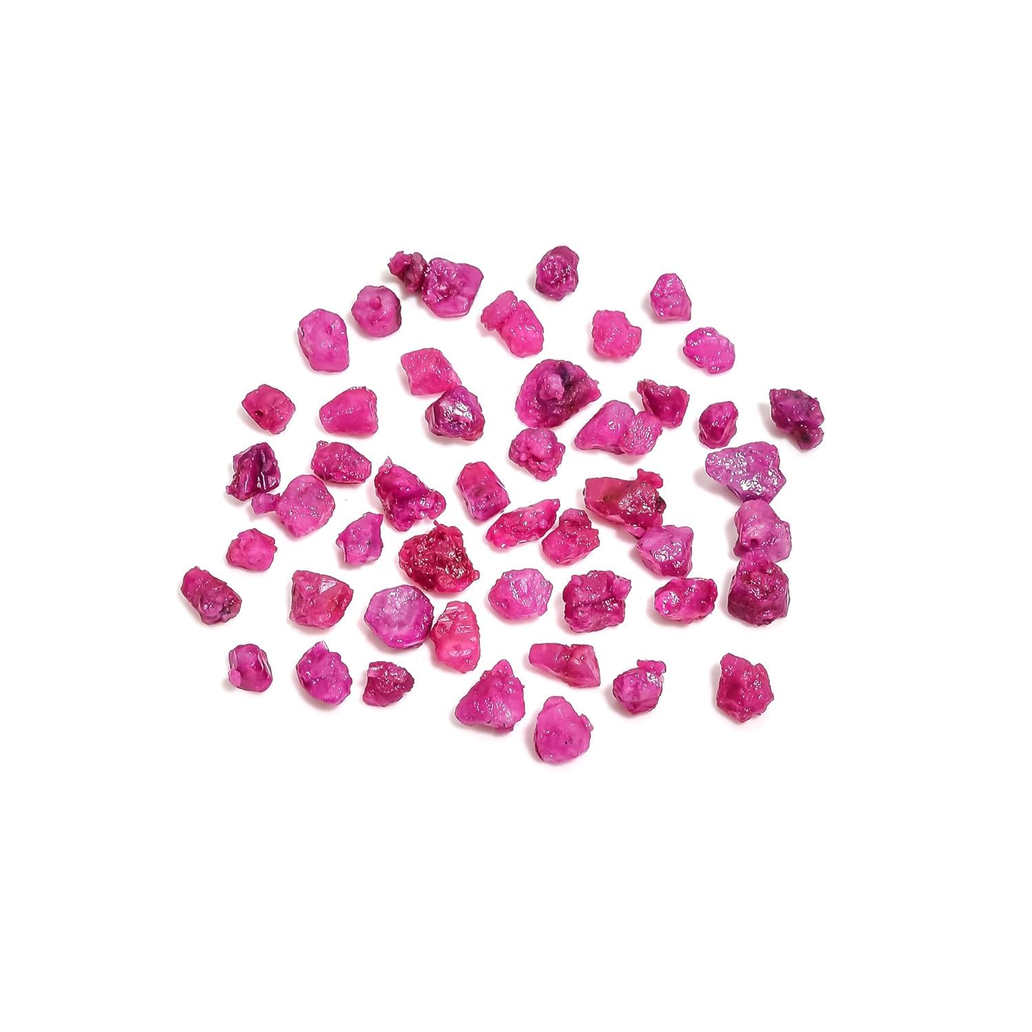 GEMKORA 100 carats Raw Ruby Rough Gemstone, Natural Crystals, Healing Stones, Wholesale Lot, Jewelry Making Supply, Stone, Strength Stone, 7 to 10mm